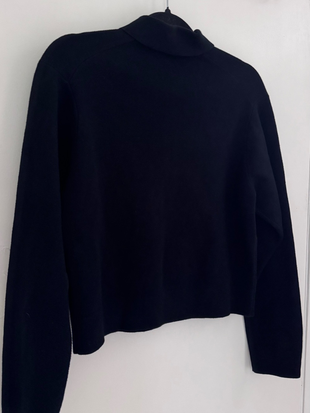 Uniqlo Black Long-Sleeve Polo Knit Top M - Picture 6 of 9